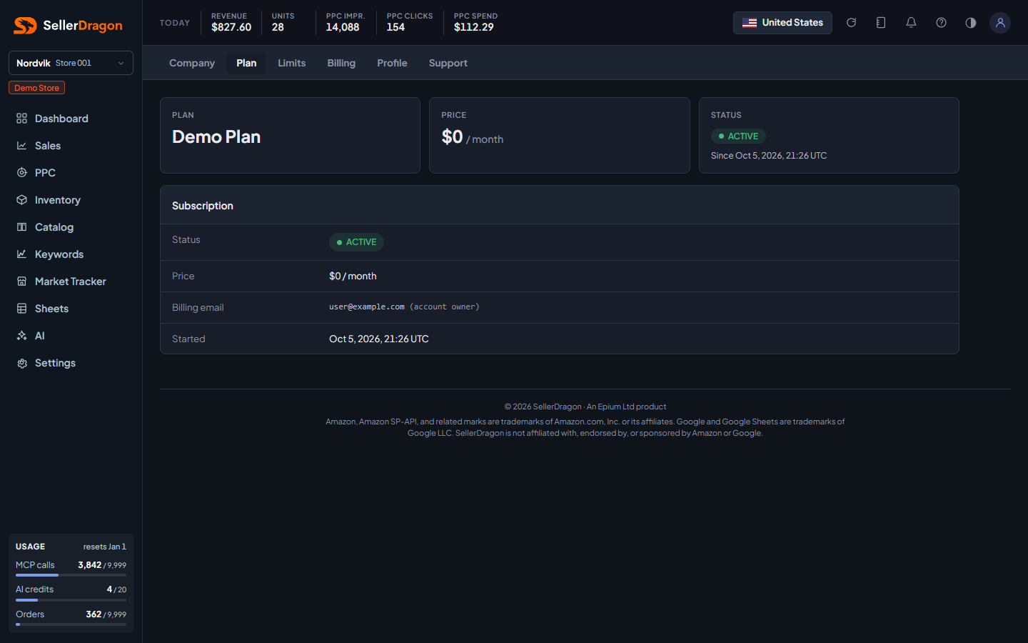 Plan, dark theme