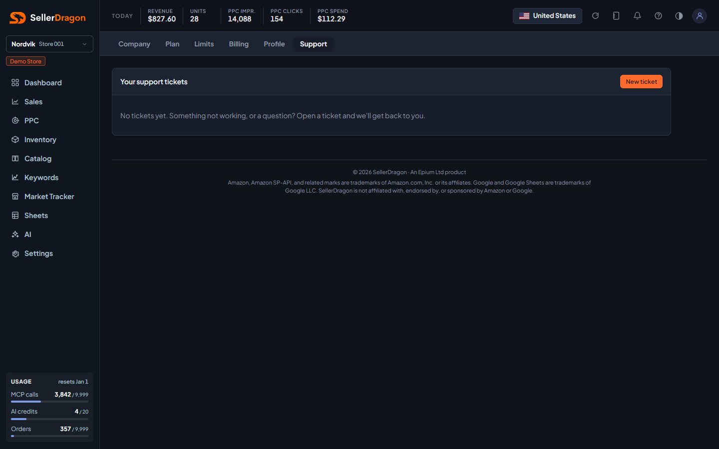 Support, dark theme