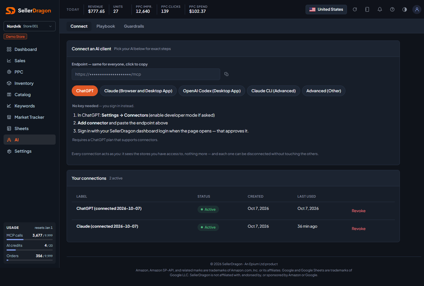 AI access, dark theme
