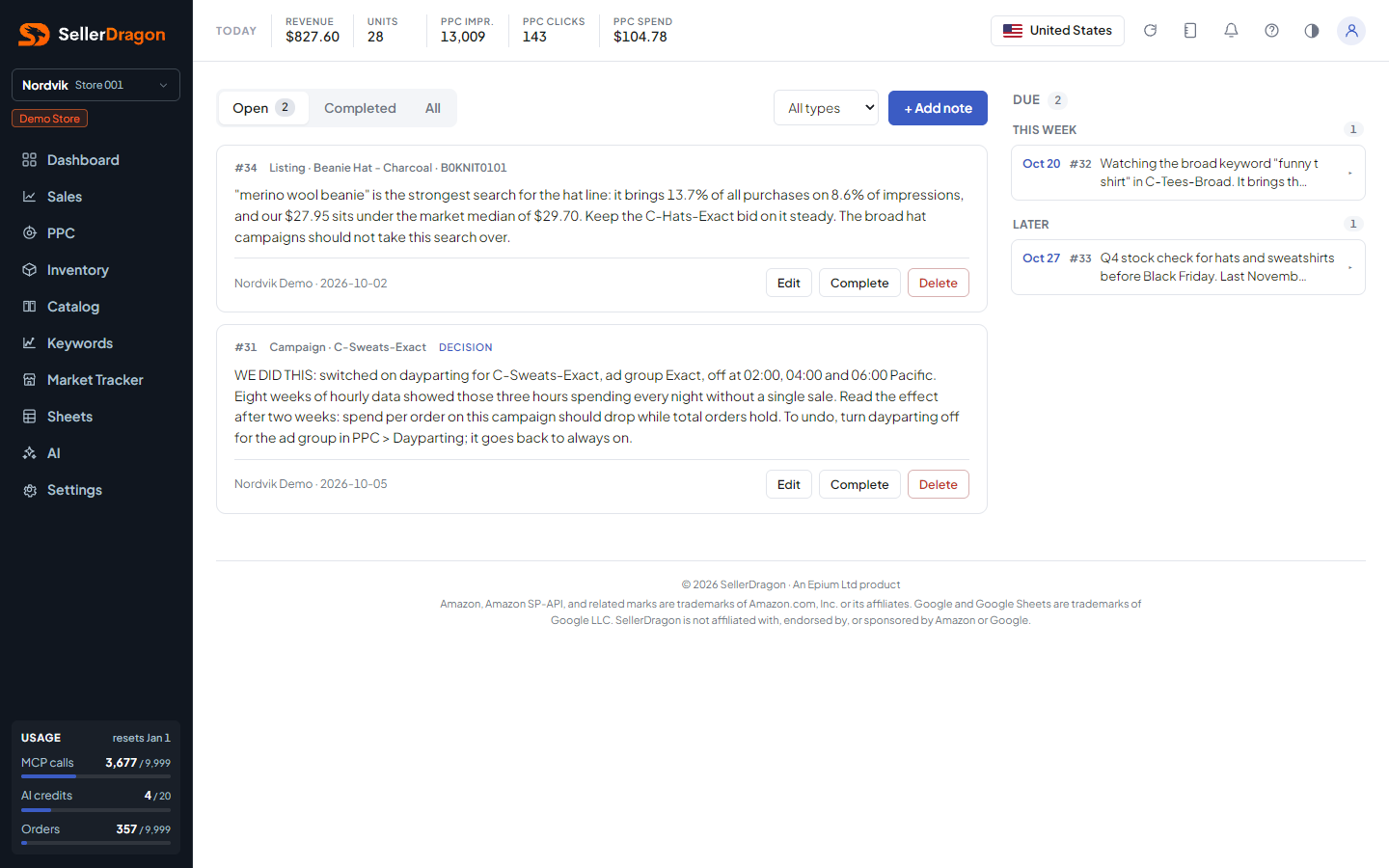 Notes, light theme