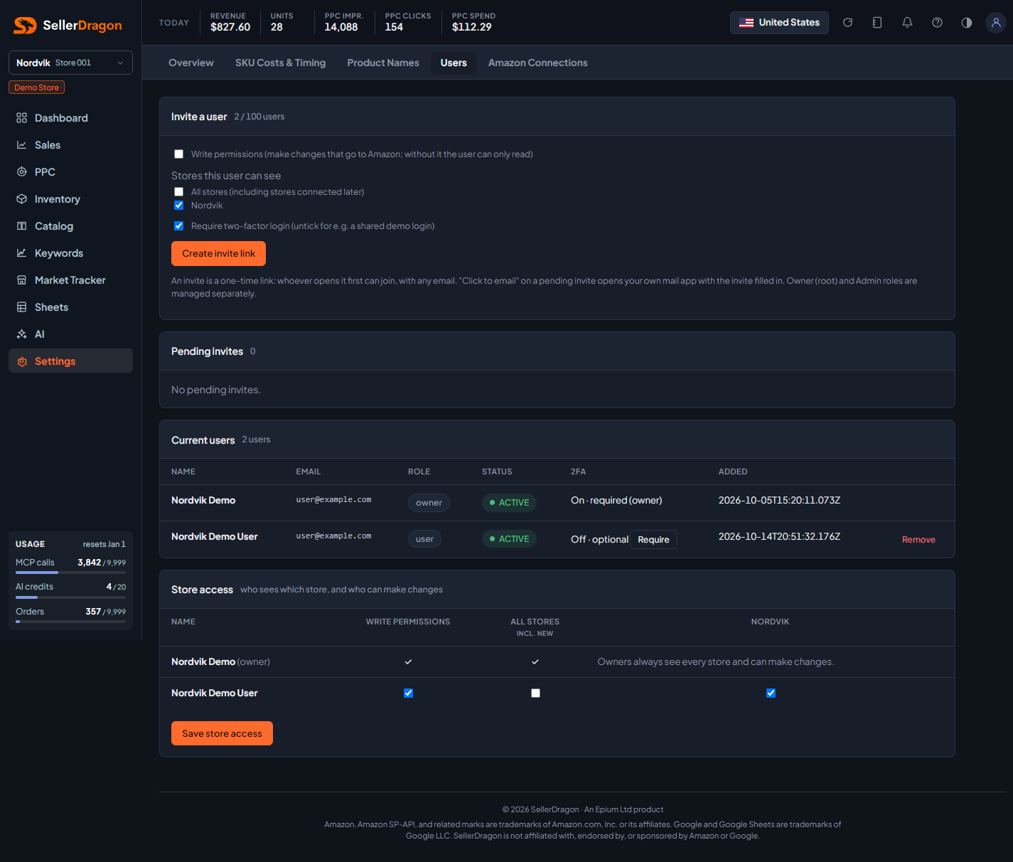Users, dark theme