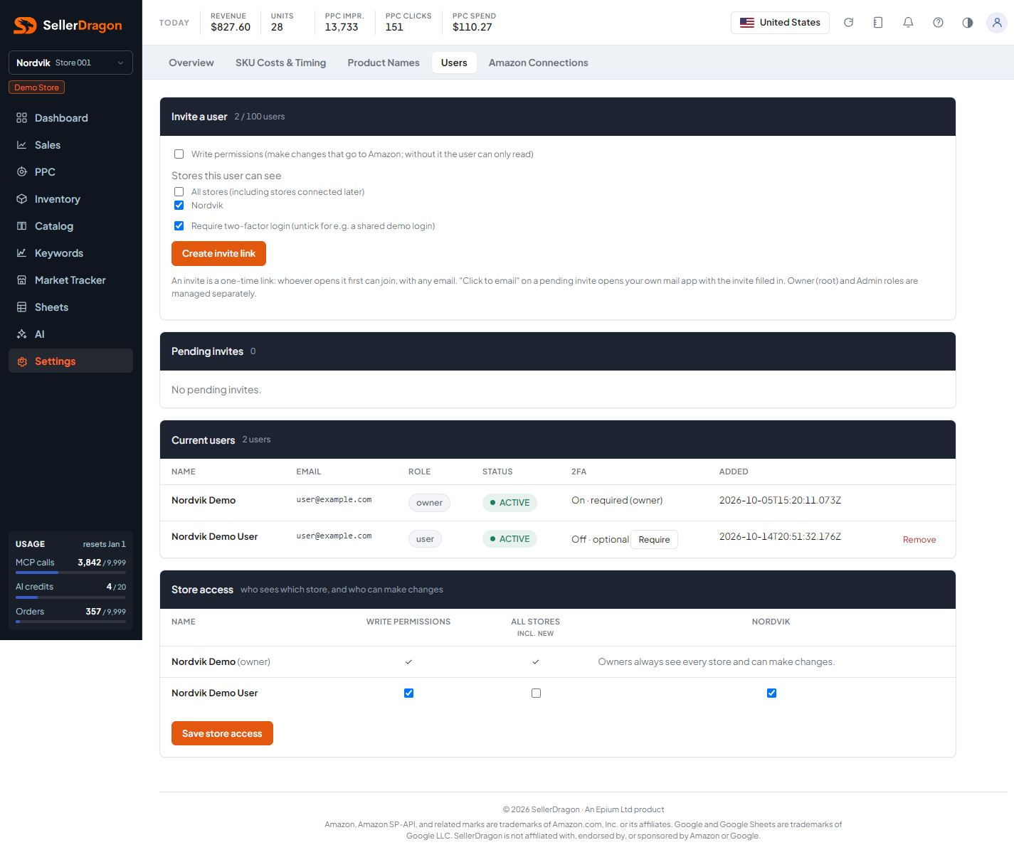 Users, light theme